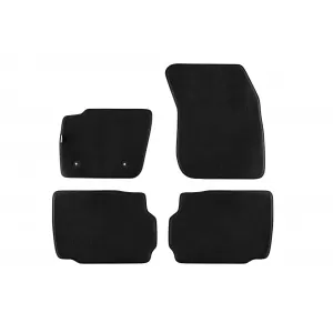 Three-layer textile floor mats suitable for Ford Mondeo 2014-2022, set of 4 pieces, black