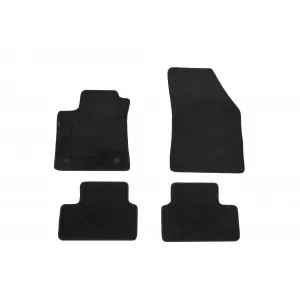 Three-layer textile floor mats suitable for Renault Megane Kombi 2015-2022, set of 4 pieces, black