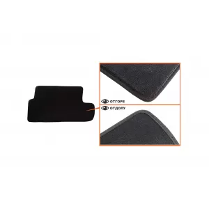Three-layer textile floor mats suitable for Audi TT 2006-2014, set of 4 pieces, black