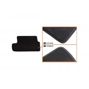 Three-layer textile floor mats suitable for Audi TT 2006-2014, set of 4 pieces, black
