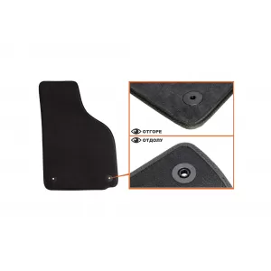 Tălpi de podea textile cu trei straturi, potrivite pentru VW Golf V 2003-2008, Golf VI 2008-2012, Scirocco 2008-2017, Jetta 2007-2010 cu găuri rotunde, set de 4 bucăți, negru-image-6242738
