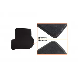 Tălpi de podea textile cu trei straturi, potrivite pentru VW Golf V 2003-2008, Golf VI 2008-2012, Scirocco 2008-2017, Jetta 2007-2010 cu găuri rotunde, set de 4 bucăți, negru-image-6242740