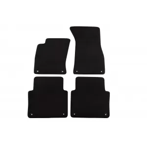 Three-layer textile floor mats suitable for Audi S8 2007-2010, set of 4 pieces, black