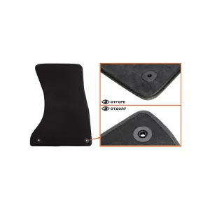 Mochete textile cu trei straturi din material Petex Style potrivite pentru Audi A5 coupe, cabrio, S5 2007-2017, set de 4 piese, negru-image-6242762