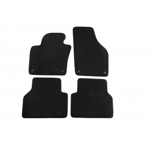 Three-layer textile floor mats suitable for VW Tiguan 2007-2016, set of 4 pieces, black
