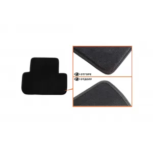 Mochete textile cu trei straturi potrivite pentru Audi A4 sedan, break 2007-2015, A4 Allroad, A5 Sportback 2009-2016, set de 4 bucăți, negru-image-6242778