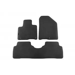 Three-layer textile floor mats suitable for Kia Sorento 2015-2020, 5 seats, from 3 parts, black