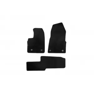 Mochete textile cu trei straturi din material Petex Style potrivite pentru Ford Tourneo Custom după 2017, cu 2 locuri, cu transmisie automată, din 3 piese, negre
