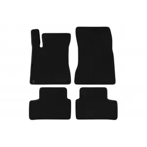 Three-layer textile floor mats suitable for Mercedes A-Class W177, B-Class W247 after 2018, CLA C118, X118, GLA H247 after 2019, set of 4 pieces, black