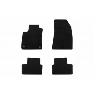Three-layer textile floor mats suitable for Renault Clio after 2019, set of 4 pieces, black