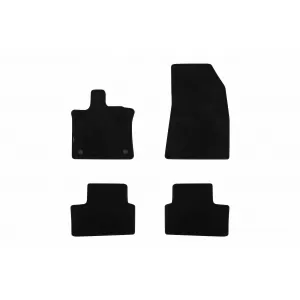 Three-layer textile floor mats suitable for Renault Captur after 2019, set of 4 pieces, black