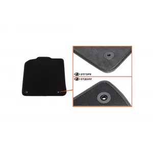 Three-layer textile floor mats suitable for Audi Q5 2008-2016, set of 4 pieces, black
