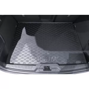 Rubber trunk mat by Rigum suitable for Ford Focus hatchback after 2018, with spare wheel