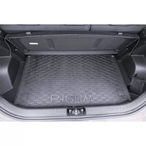 Covor de cauciuc pentru portbagaj de la Rigum, potrivit pentru Hyundai i20 hatchback după 2020, cu podeaua portbagajului în poziția superioară-image-6243348