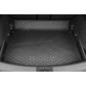 Covor de cauciuc pentru portbagaj de la Rigum, potrivit pentru Seat Leon hatchback după 2020, cu podeaua portbagajului în poziția superioară sau inferioară-image-6243648