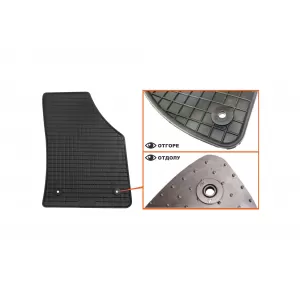 Mochete de cauciuc frontale specifice, potrivite pentru VW Caddy 2004-2015, Caddy Life 2004-2015, Caddy IV după 2015, 2 sau 5 locuri, set de 2 piese, culoare neagră-image-6243992