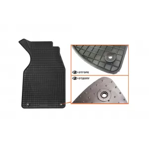 Mochete din cauciuc frontale specifice, potrivite pentru VW T4 Transporter 1990-2003, set de 2 piese, culoare neagră-image-6244030