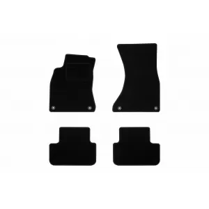 Textile floor mats by Rigum suitable for Audi A4 2008-2015, set of 4 pieces, black