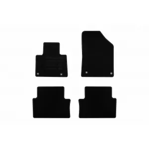 Textile floor mats by Rigum suitable for Citroen C5 2008-2017, set of 4 pieces, black