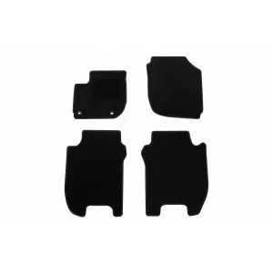 Textile floor mats by Rigum suitable for Honda Jazz 2013-2020, set of 4 pieces, black