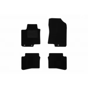 Textile floor mats by Rigum suitable for Hyundai Bayon after 2021, set of 4 pieces, black
