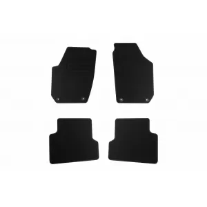Textile floor mats by Rigum suitable for Skoda Fabia 2007-2014, set of 4 pieces, black