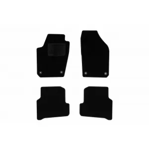 Textile floor mats by Rigum suitable for Seat Ibiza 2008-2017, set of 4 pieces, black