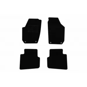 Textile floor mats by Rigum suitable for Skoda Roomster 2006-2015, set of 4 pieces, black