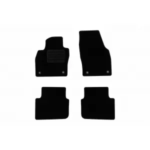 Textile floor mats by Rigum suitable for Skoda Kamiq after 2019, set of 4 pieces, black