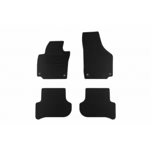 Textile floor mats by Rigum suitable for Skoda Yeti 2009-2017, set of 4 pieces, black