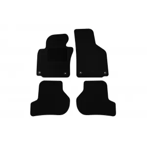 Mochete textile de la Rigum potrivite pentru Volkswagen Golf 5 2004-2008, Golf 6 2009-2013, Jetta 2005-2011, set de 4 bucăți, negru