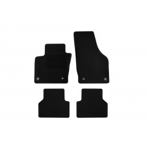 Textile floor mats by Rigum suitable for Audi Q3 2011-2019, set of 4 pieces, black