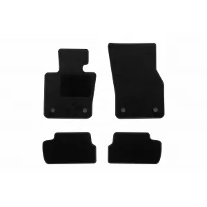 Textile floor mats by Rigum suitable for Mini Cooper 3 doors after 2013, set of 4 pieces, black