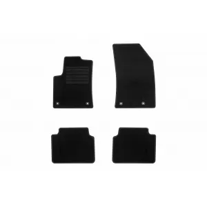 Textile floor mats by Rigum suitable for Citroen C3 Aircross after 2017, set of 4 pieces, black