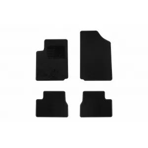 Textile floor mats by Rigum suitable for Citroen C2 2002-2009, set of 4 pieces, black