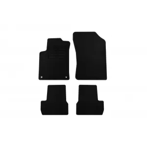 Textile floor mats by Rigum suitable for Citroen C3 2010-2017, set of 4 pieces, black