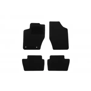 Textile floor mats by Rigum suitable for Citroen C4 2004-2011, set of 4 pieces, black