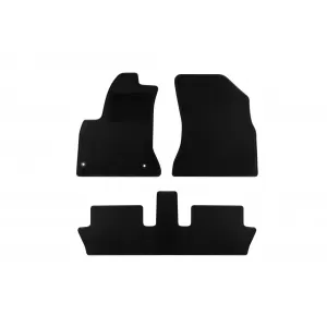 Mochete textile de la Rigum potrivite pentru Citroen C4 Picasso 2006-2013 cu 5 locuri, set de 3 piese, negru