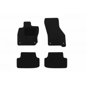 Textile floor mats by Rigum suitable for Seat Leon E-TSI after 2020, set of 4 pieces, black
