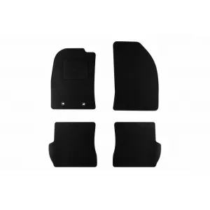 Textile floor mats by Rigum suitable for Ford Fiesta 2002-2008, set of 4 pieces, black