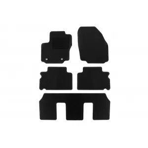 Mochete textile de la Rigum potrivite pentru Ford Galaxy 2006-2012, S-Max 2006-2012 cu 7 locuri, set de 5 bucăți, negru