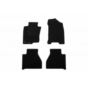 Textile floor mats by Rigum suitable for Nissan Navara after 2016, set of 4 pieces, black