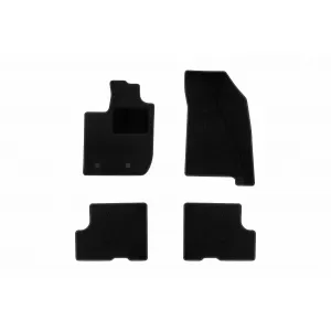 Mochete textile de la Rigum potrivite pentru Dacia Duster după 2018, cu compartiment sub scaunul din față al pasagerului, set de 4 bucăți, negru