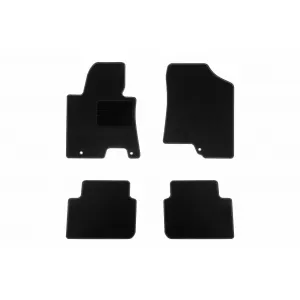 Textile floor mats by Rigum suitable for Hyundai i30 2012-2017, set of 4 pieces, black