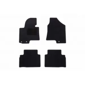 Textile floor mats by Rigum suitable for Hyundai ix35 2009-2015, set of 4 pieces, black