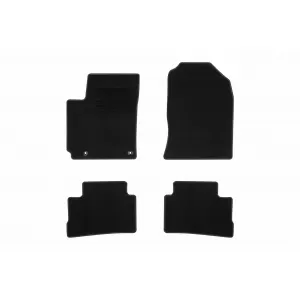 Textile floor mats by Rigum suitable for Hyundai Kona 2017-2023, set of 4 pieces, black