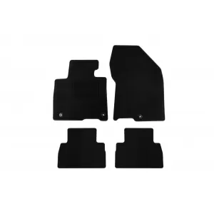 Textile floor mats by Rigum suitable for Hyundai Santa Fe 2018-2021, set of 4 pieces, black