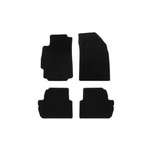 Textile floor mats by Rigum suitable for Chevrolet Spark after 2013, set of 4 pieces, black