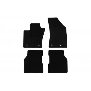 Mochete textile de la Rigum potrivite pentru Jeep Compass, Compass MHEV după 2017, set de 4 bucăți, negru