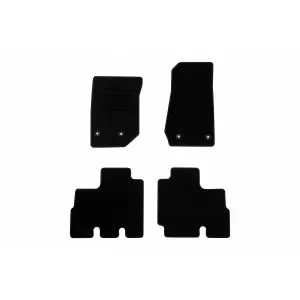 Textile floor mats by Rigum suitable for Jeep Wrangler 2007-2018, set of 4 pieces, black